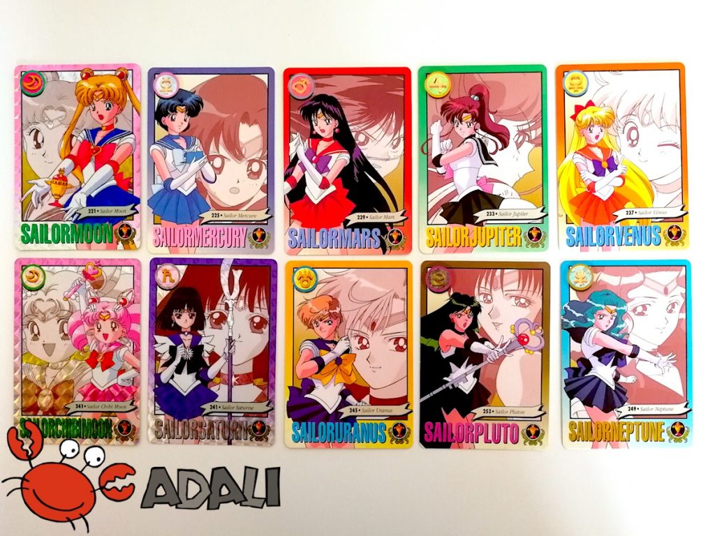 Les dix cartes totem des Carddass françaises Sailor Moon